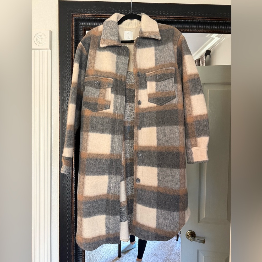 JOIE plaid shacket